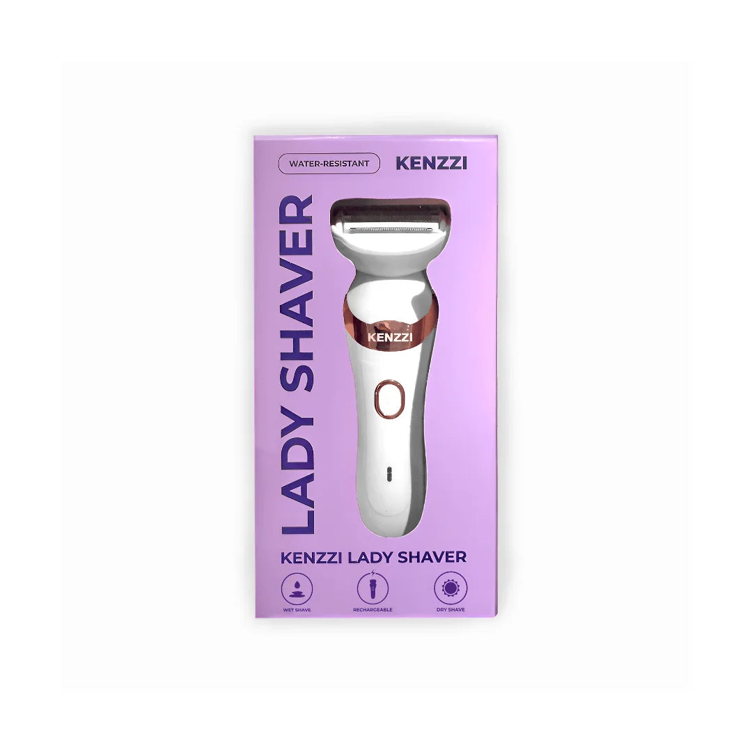 KENZZI Lady Shaver Rechargeable Electric Shaver for Women, Wet & Dry Use, Water-Resistant, Contouring Head